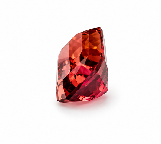 4.15 ct Pink/Peach Mahenge Garnet Emerald cut