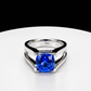 6.51ct Tanzanite ring made in 18ct gold and iridium plated.