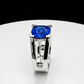 6.51ct Tanzanite ring made in 18ct gold and iridium plated.