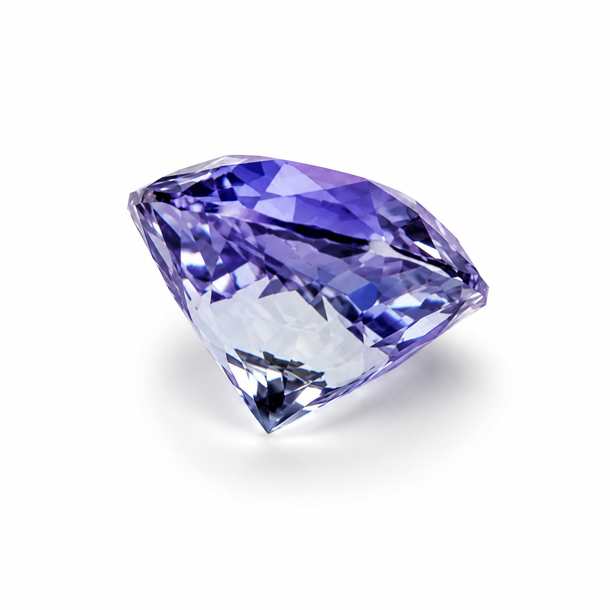 2.3 ct Unheated Tanzanite, ; light purple, AAAA quality round cut gemstone