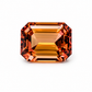 4.15 ct Pink/Peach Mahenge Garnet Emerald cut