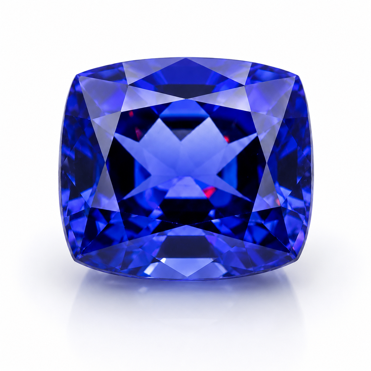 4.7ct Dark Blue cushion cut Tanzanite. AAAA grade