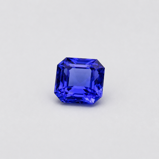 1.95 ct medium blue AAA Tanzanite square cut