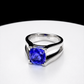 6.51ct Tanzanite ring made in 18ct gold and iridium plated.